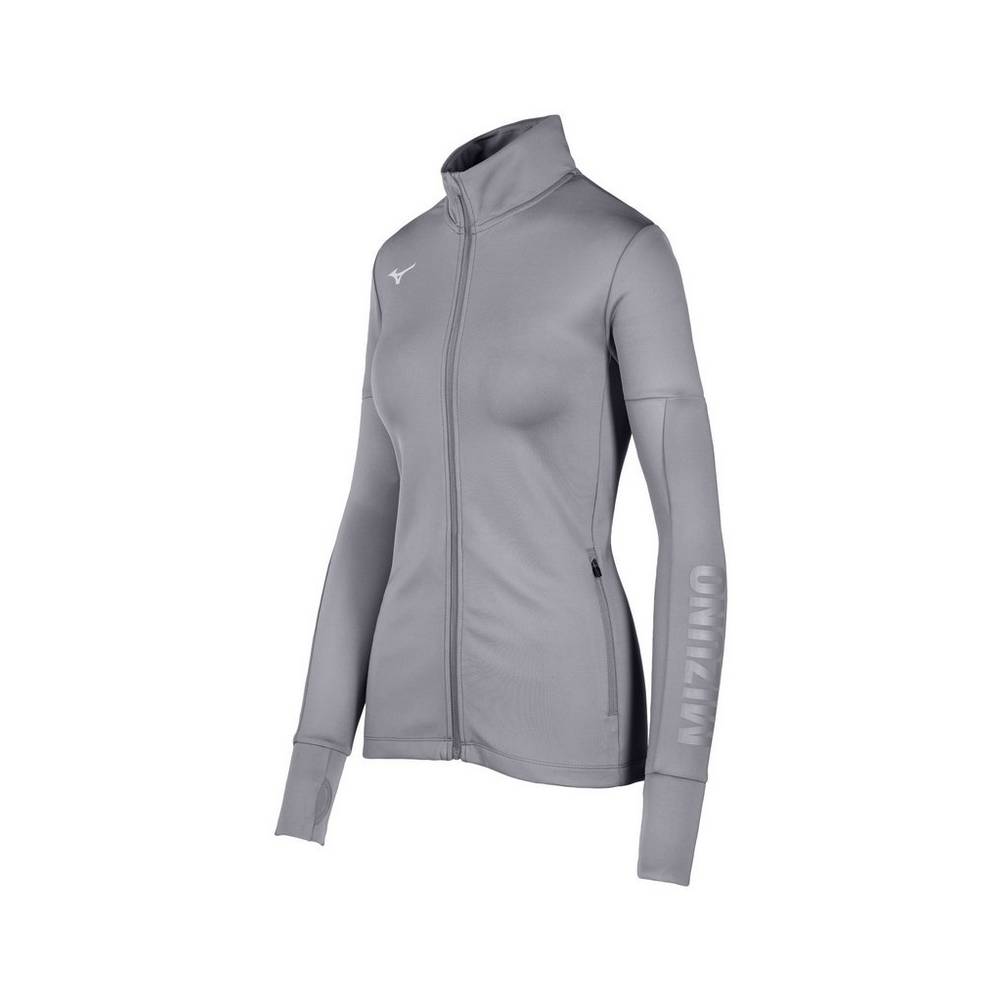 Womens Mizuno Alpha Quest Jacket Grey Philippines (RMNISY538)